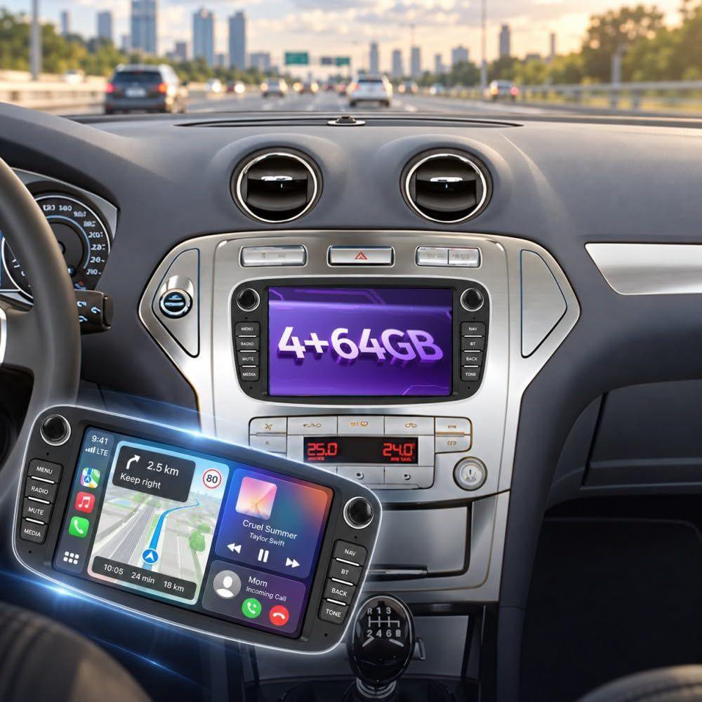 Android Autoradio voor Ford Focus C-Max S-Max Mondeo Kuga Galaxy