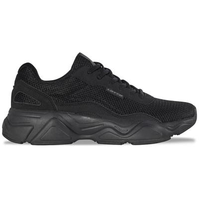 Sneaker LOTTO, Herren, Gr. 38, schwarz, Kunstfaser, Synthetik, unifarben, Schuhe Sneaker, - mit bequem gepolsterter Schaftkante
