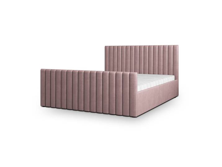 POLSTERBETT CANOVA 140x200 cm mit Bettkästen - Rosa