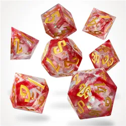 Glass Staff Bloodstone Relics Liquid Core RPG Dice Set