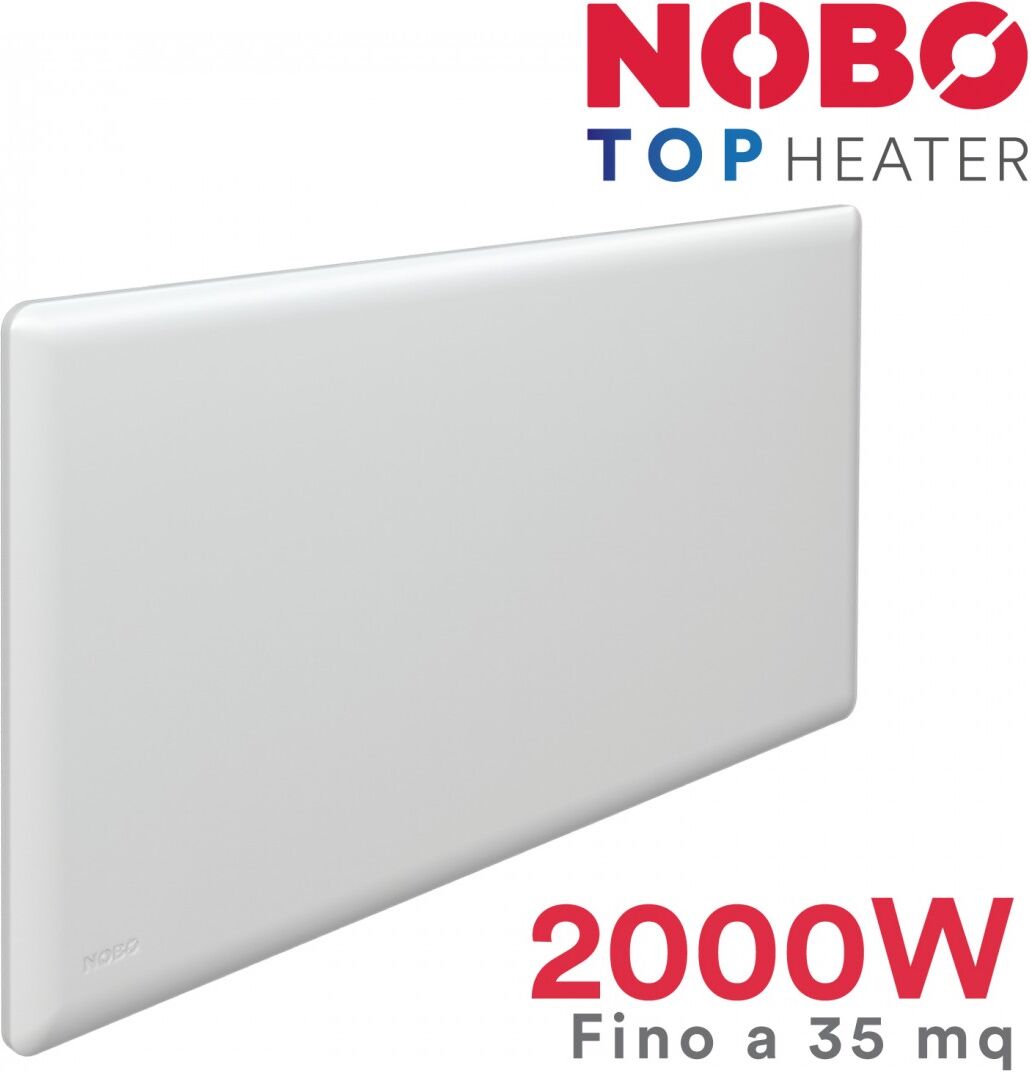 Radiatore elettrico norvegese NOBO 2000W per ambienti fino a 35 m² (include termostato NCU-2Te)