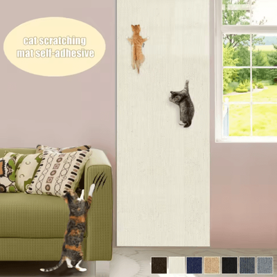 Inspire Picks Self Adhesive Cat Scratching Mat DIY Trimmable Furniture & Climbing Post Protector white 40x300cm