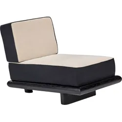 Ono Velvet Sessel 95 cm, hellgrau-schwarz, schwarze Eiche