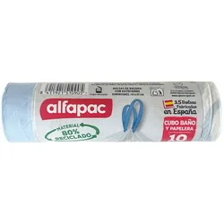 Alfapac - Pack mit 60 Rollen von 15 Müllbeuteln, 10L, 45x47cm Selbstverschluss (insgesamt 900 Müllbeutel)