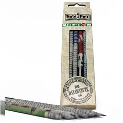 RHEITA 115-6 Bleistift aus Zeitungen - Härtegrad HB, Packung 6 Stück