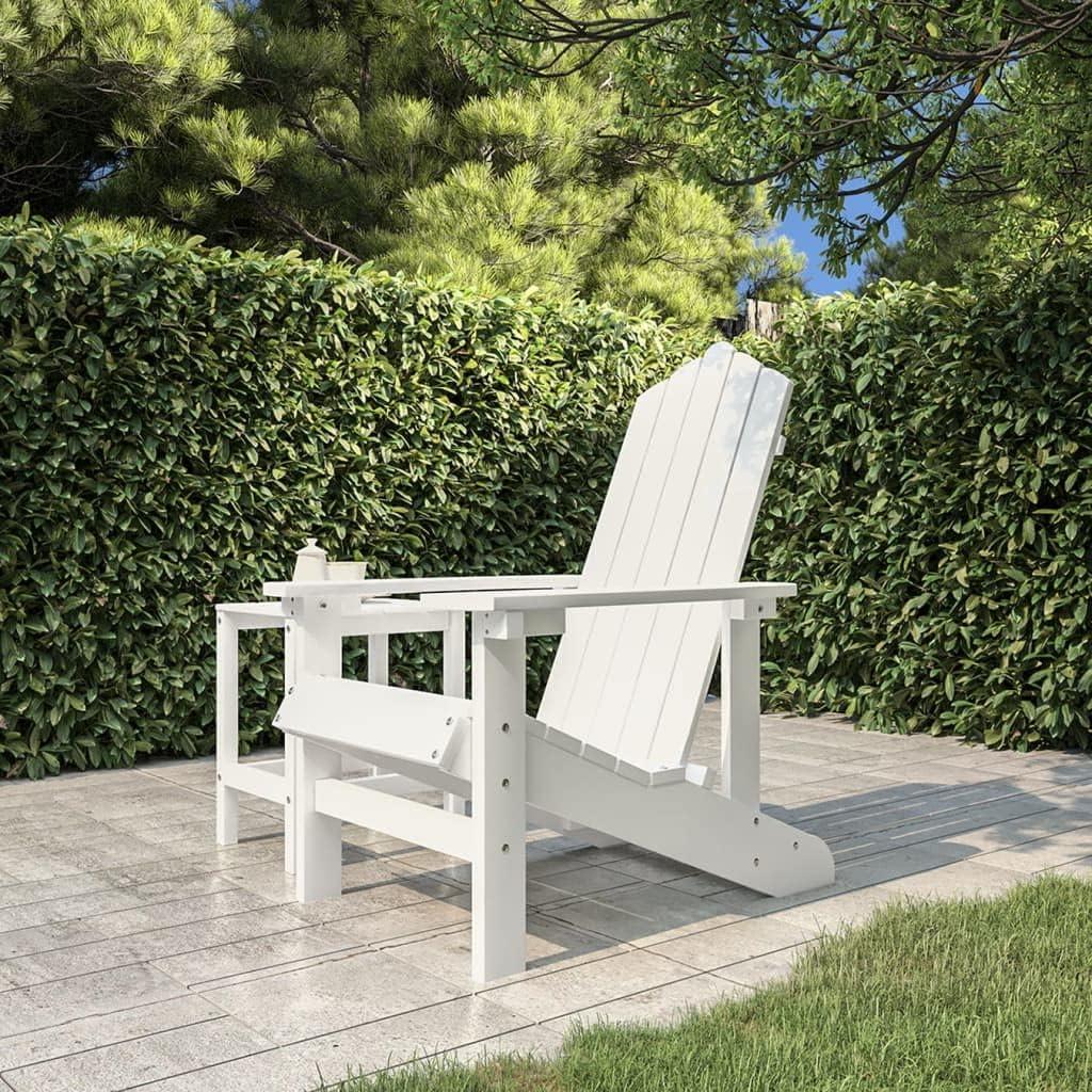 Weißer Adirondack-Gartenstuhl aus HDPE für den Außenbereich, den Pool, das Foyer, die Terrasse, den Balkon und den Hinterhof