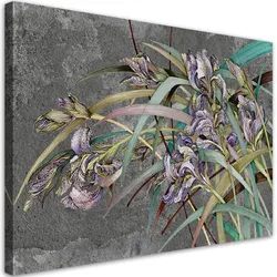 WANDBILD iris blumen im wind