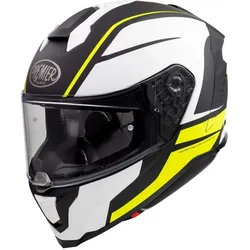 Premier Hyper DE, Integralhelm - Matt Schwarz/Weiß/Rot - XXL