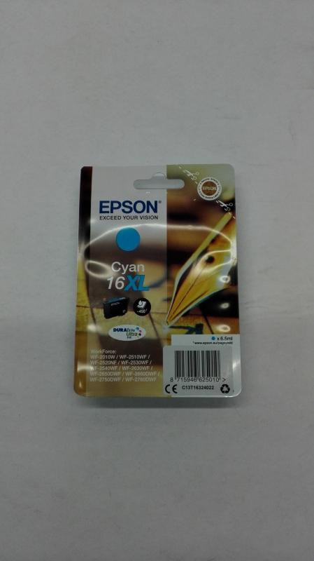 Epson 16XL DURABrite Ultra inktcartridge Cyaan, 6,5 ml voor hoge opbrengst