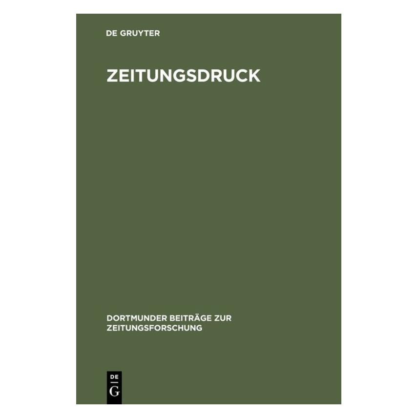 De Gruyter Zeitungsdruck (Deutsch, Hardcover) (67833600)