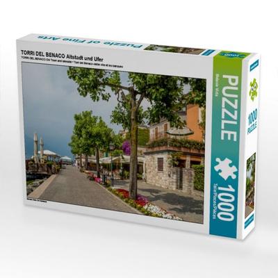 CALVENDO Puzzle TORRI DEL BENACO Altstadt und Ufer | 1000 Teile Lege-Größe 64x48cm Foto-Puzzle für glückliche Stunden