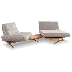 KOINOR Ecksofa Marilyn Leder Grau Asphalt