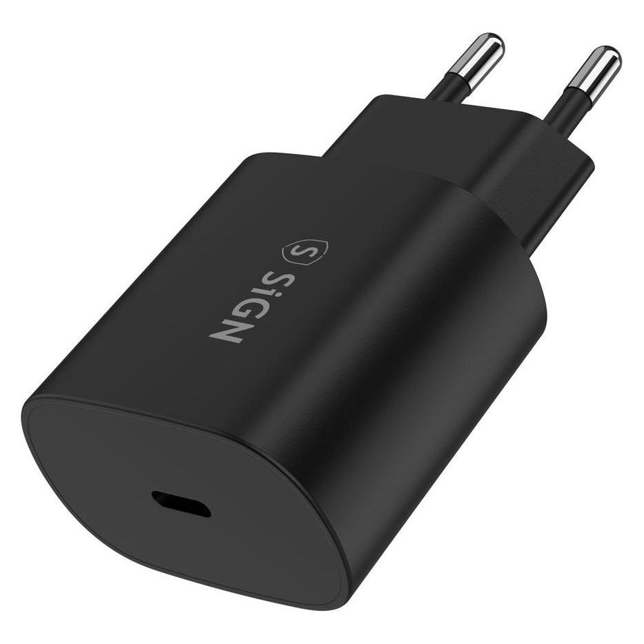 SIGN USB-C Wall Charger 25W 3A - Black (25 W) (SN-PD25B)