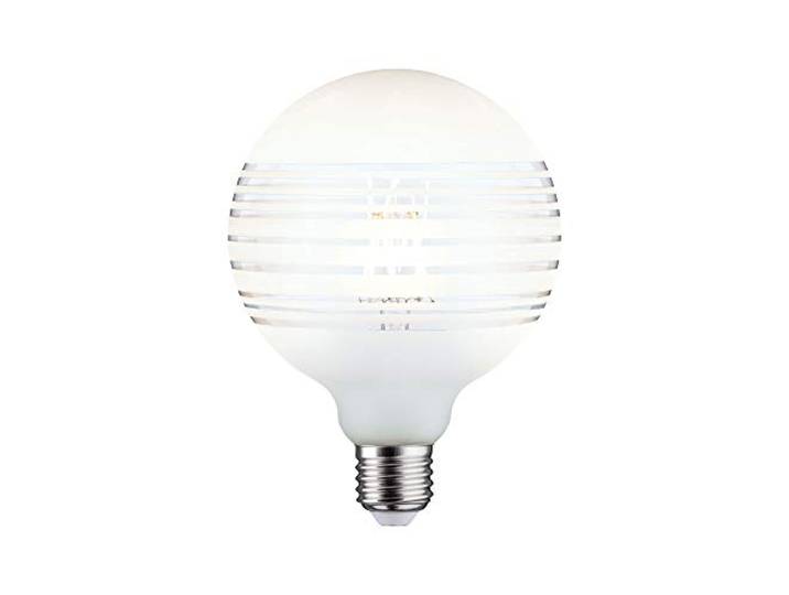 Paulmann 28744 LED Lampe G125 Globe 4,5W dimmbar Leuchtmittel Ringspiegel weiß effizientes Licht Glas Goldlicht 2600 K E27
