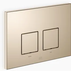 Dornbracht Betätigungsplatte für UP-Spülkasten, eckig, 12665980-26, Farbe: Light Gold
