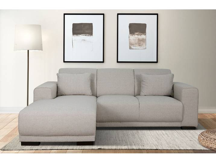Ecksofa GOODPRODUCT BORNHOLM L-Form, B: 234 cm - OTTO. Verlässliche Qualität. , beige, B:234cm H:85cm T:162cm, 100% Polyester, Sofas, Ecksofa, Recamiere links oder rechts bestellbar, Wellenfederung, inkl. 2 Kissen