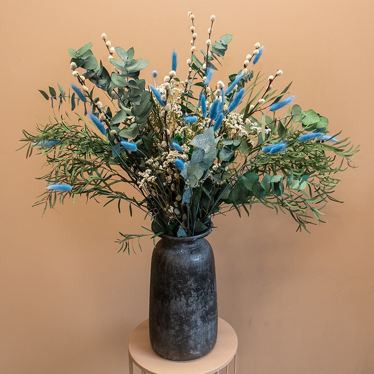 Roselin Deco Droogbloemen Boeket Ida met Eucalyptus - 70 cm