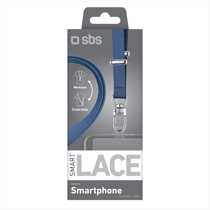 SBS Laccetto Piatto Universale Per Smartphone-azzurro