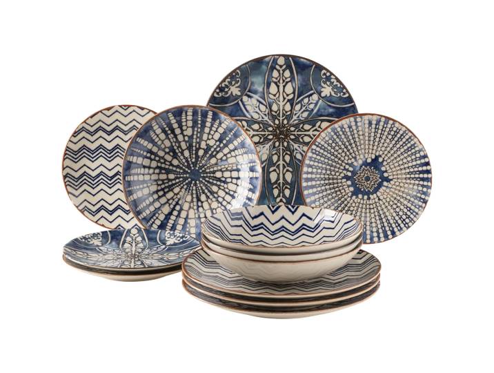 MÄSER Tafelservice Iberico Blue 12tlg. - Farbe: blau/weiss - Material: Steinzeug - 228