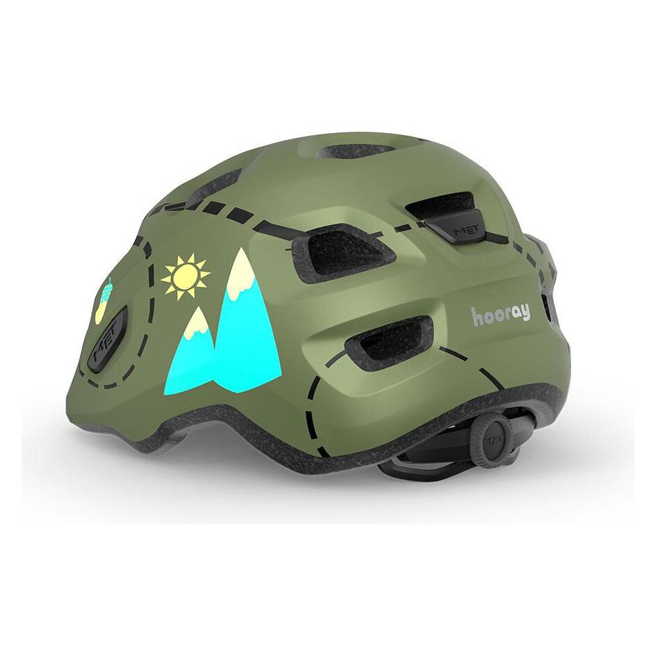 MET Hooray Cycling Helmet, 52-55 cm, green (52 - 55 cm) (3HPGM144CE80SGS1)