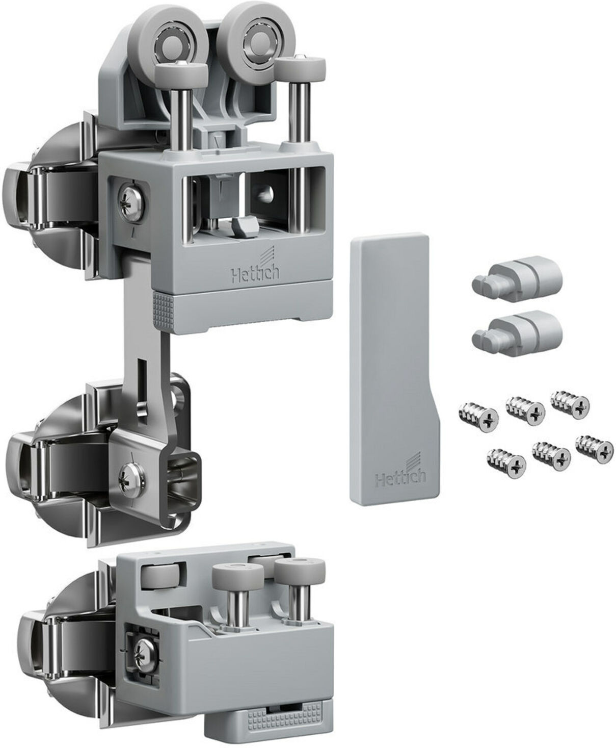 Hettich Set WLL PC, schwer, o. SA , links, grau (9339357)