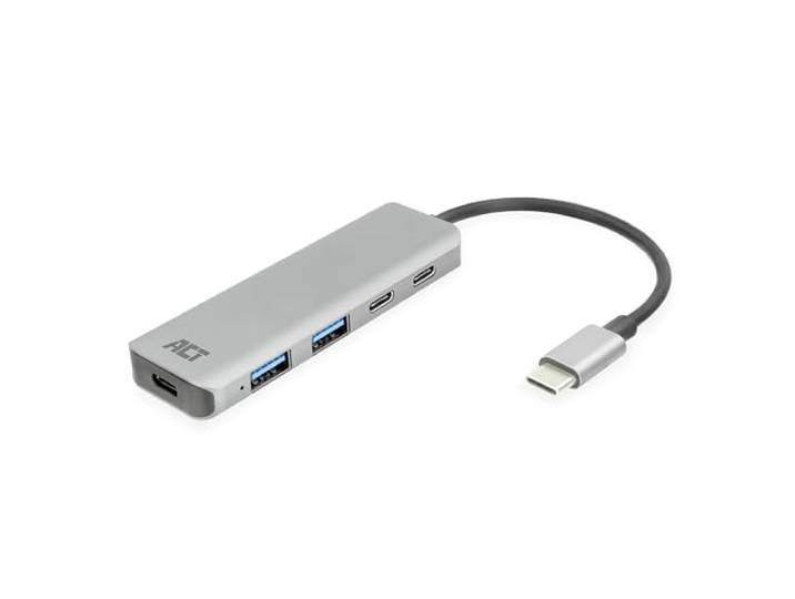 ACT 4-poorts USB-C hub met 2xUSB-A en 2xUSB-C
