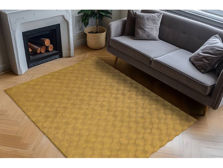 Hochflorteppich Royal Glow 825 160 x 230cm Gelb/Honig