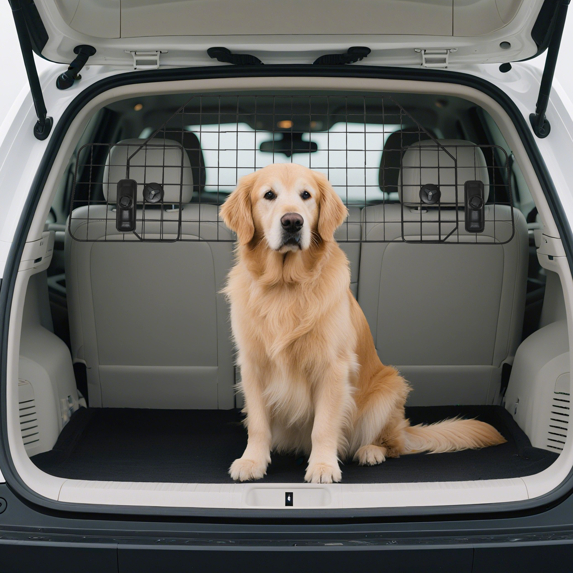 Pawhut Divisorio Auto per Cani, Barriera Regolabile Universale, 910-120 cm, Nero   Aosom Italy