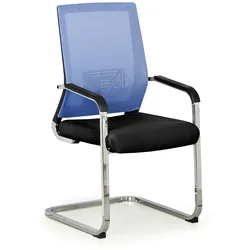 Konferenzstuhl ELITE NET, blau/schwarz