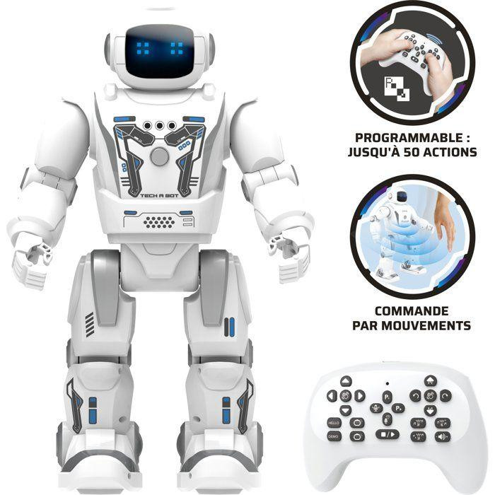 Silverlit YCOO Tech A Bot Interactieve Programmeerbare Robot met Afstandsbediening, 40 cm, 50 Functies, Geluid- en Lichteffecten en Bewegingssensoren