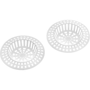 Westmark Abflusssieb aus Kunststoff, Ø 7 cm, 2 Stück, für Spüle, Dusche, Badewanne & Waschbecken, weiß