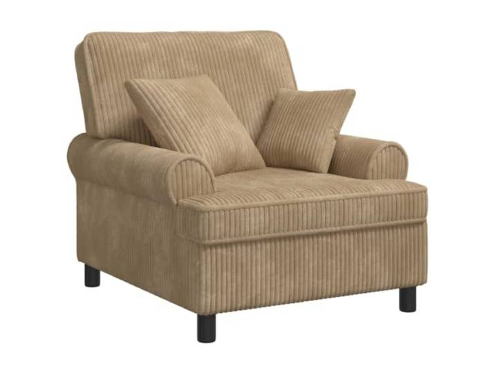 KDVXBCQJH XL Polstersessel mit 2 Kissen, Modern Lounge Sessel Taupe Bequemer Loungesessel mit Schaumstoffpolsterung und 2 Kissen für entspannte Stunden im Wohnzimmer oder Schlafzimmer.