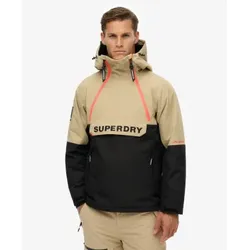 Superdry für Herren. MS110192A Freestyle Overhead Jacke beige (M), Lässig, Draußen, Recyceltes Polyester