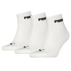 Puma 3P Unisex New Generation Cushioned Quarter Sock Weiß Gr 43/46