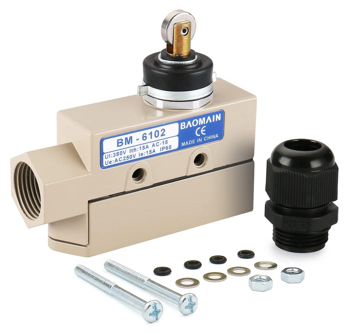 Dripio Eindschakelaar BM-6102 Kruisrolstootstang 15A IP65