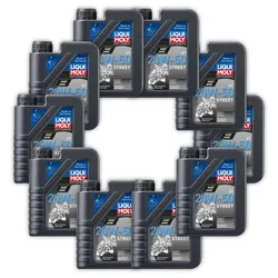 10x Motoröl LIQUI MOLY 1500 Motorbike 4T 20W-50 Motorrad Scooter Roller 1 Liter