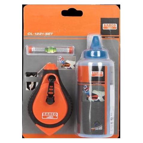Bahco Kridtsortiment CL-1221-SET Bestående af 3 dele: kridtsnor blåt kridt og snorvaterpas. (CL-1221-SET)