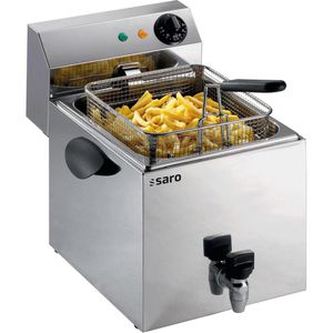 Saro Fritteuse Profri 8 V, 172-2070, XXL, 3250 Watt, Edelstahl, mit Ablasshahn, 8 Liter