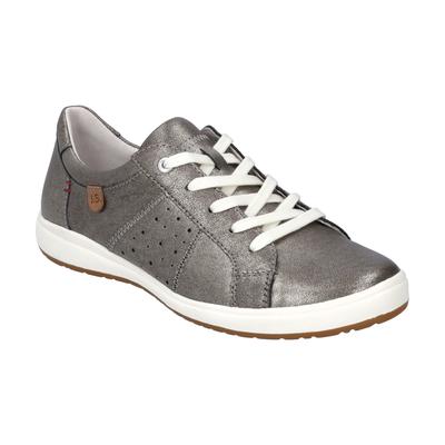 Sneaker JOSEF SEIBEL "Caren 01, platin", Damen, Gr. 39, grau (platin), Obermaterial: 100% Rindsleder Leather cow., Schuhe Sneaker