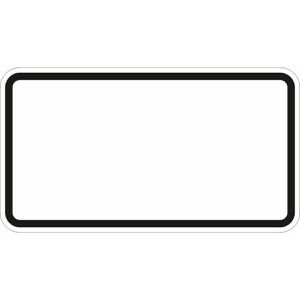 SafetyMarking Verkehrsschild StVO zugelassen, 42 x 23 cm, RA1/C, Zusatzzeichen blanko