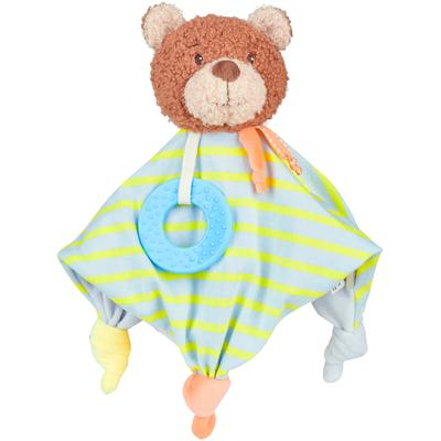 Schmusetuch STERNTALER "Bär Bob, M", Baby, bunt (braun), Jersey, Plüsch, Schnuffeltücher, mit Beißring