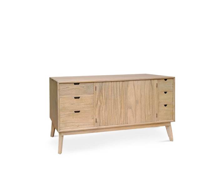 Buffet en bois beige L 160 cm