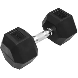 TRENDY SPORT Hex Dumbbell Hantel sechseckig schwarz 20 kg
