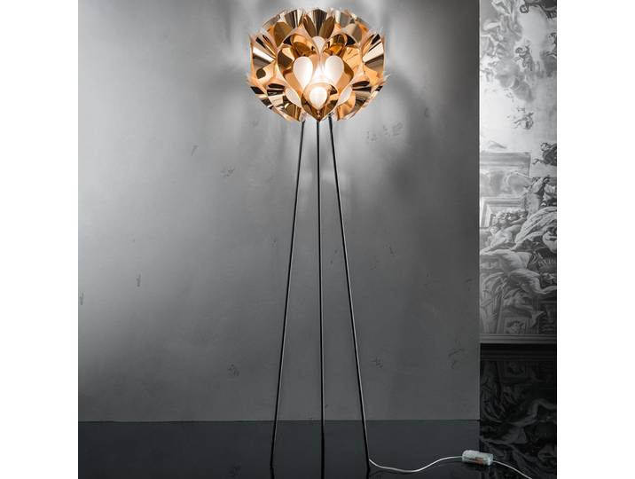 Lampadaire Flora Designer, cuivre - Slamp - Salon / séjour - Plastique - Avec abat-jour