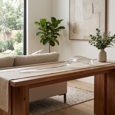 Sagebrook Home Bente Antler Frosted Glass, Ideal for Any Home