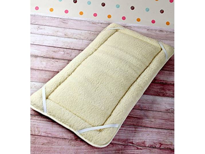Unterbett Merino PERUGIANO Schurwolle Wolle 550g/m² Matratzenauflage Bettauflage Schonbezug 90x190cm. Mit Gummizügen für perfekten Sitz