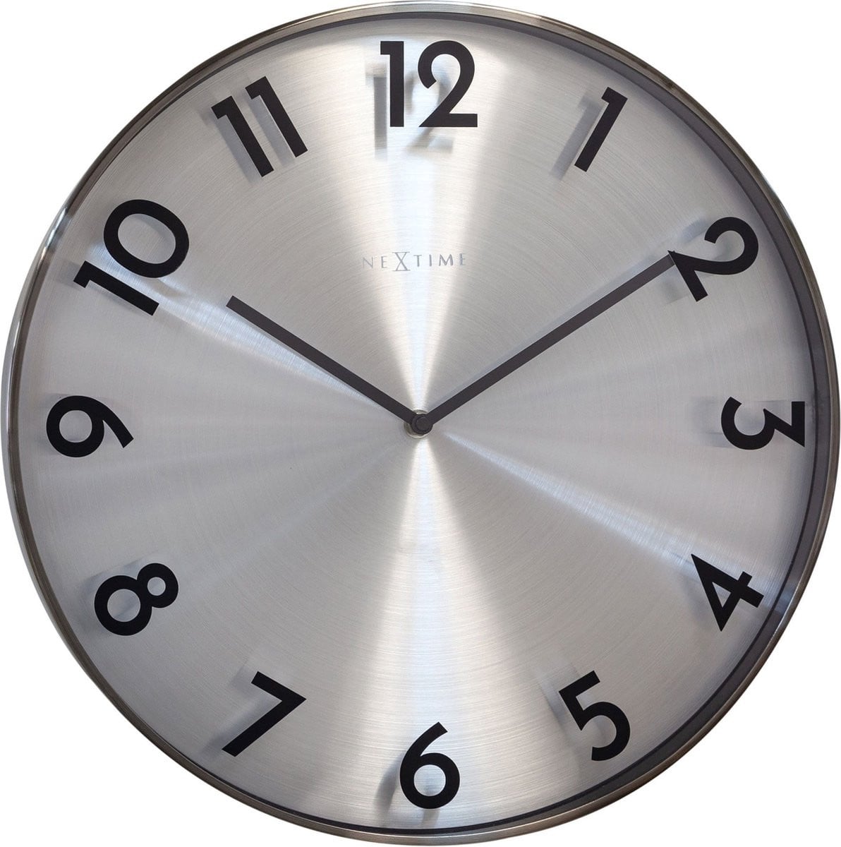 NeXtime Reflection Analoge Stille Wandklok van Metaal - Diameter: 40 cm
