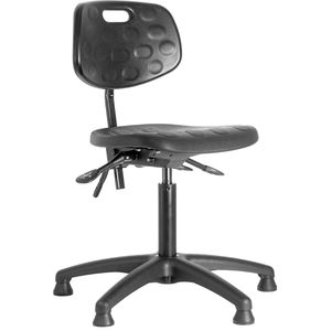 meychair Arbeitsstuhl PW1-TG-PU-PW, schwarz, mit Bodengleitern, PU-Schaum, bis 120 kg