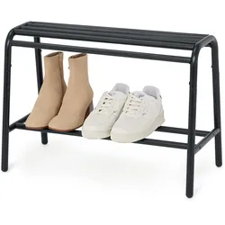 Tchibo - Sitzbank mit Ablage - 65x31,8x45,6cm - schwarz -