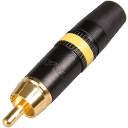 NEUTRIK NYS373-4 - Cinchstecker, Farbcodierung gelb, Kontakte vergoldet